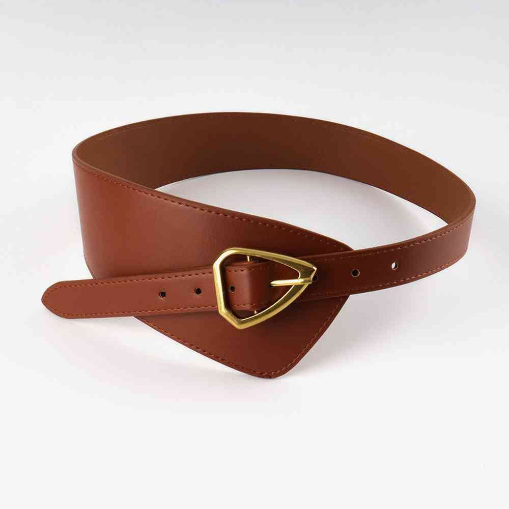 Irregular PU Leather Belt