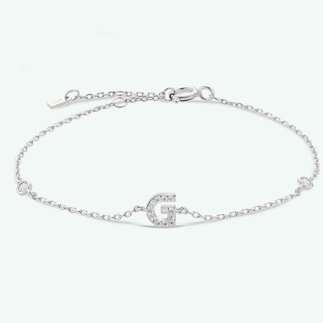 G To K Zircon 925 Sterling Silver Bracelet