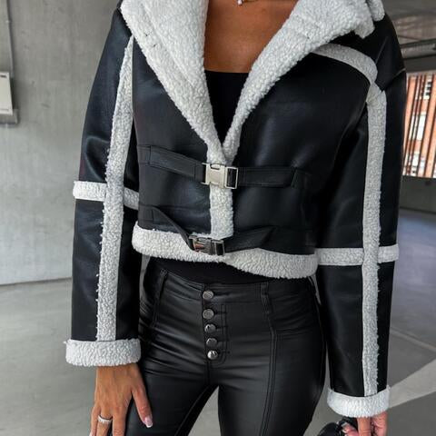 Collared Buckle Detail Jacket