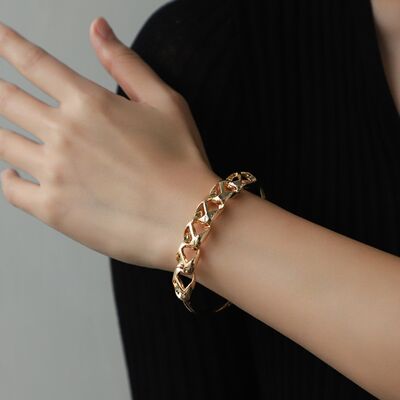 Gold-Plated Alloy Cuff Bracelet